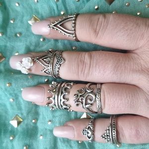 Antique sliver ring set